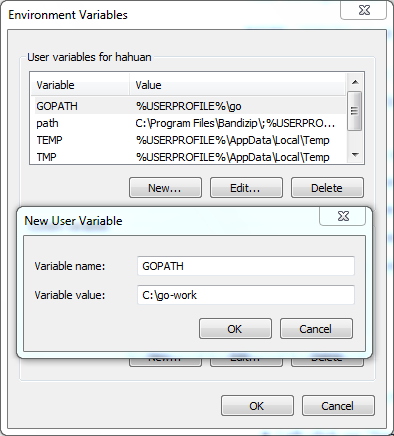 Thiết lập biến GOPATH