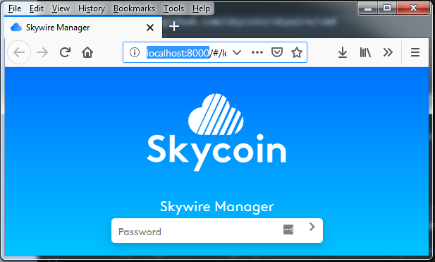 Giao diện đăng nhập skywire manager