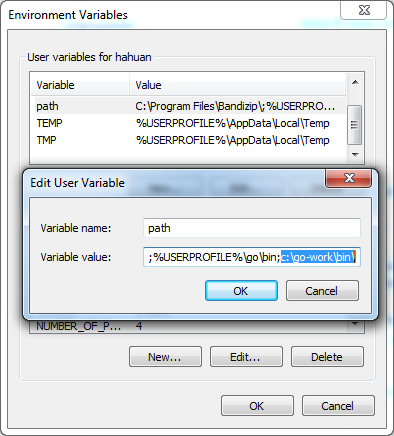 Thêm thư mục chứa file thực thi vào biến PATH